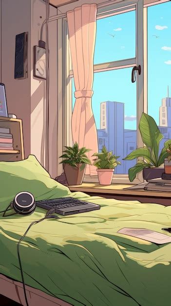 Premium AI Image | Cozy bedroom with lofi aesthetic Generative AI