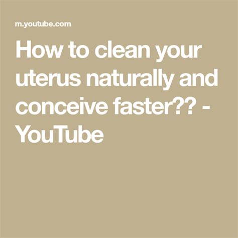 How To Clean Your Uterus Naturally And Conceive Faster👍👌 Youtube Uterus Organic Honey Cleaning