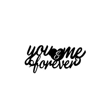 ECraftIndia You Me Forever Love Theme Black Wood Wall Art Cutout