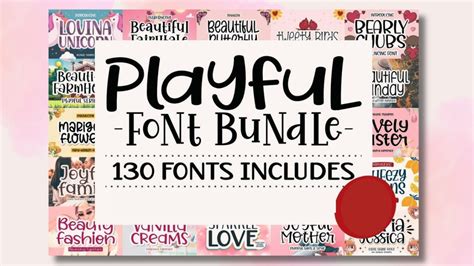 Playful Font Bundle Canvas Svg Instant Digital Download Procreate