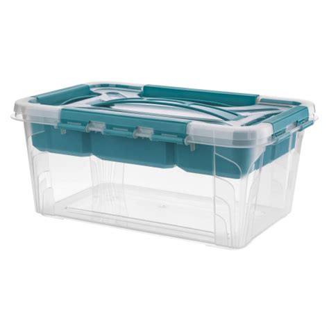 Caja De Ordenaci N Apilable Con Bandeja Pl Stico Keeper L