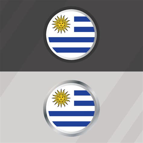 Uruguay Round Flag Template Vector Art At Vecteezy