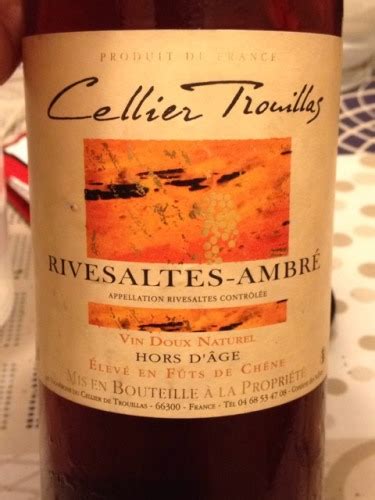 Cellier Trouillas Hors d Age Rivesaltes Ambré Vin Doux Naturel Vivino US