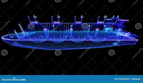 Lng Carrier Delivery Petrol Fuel Cargo Stock Illustration