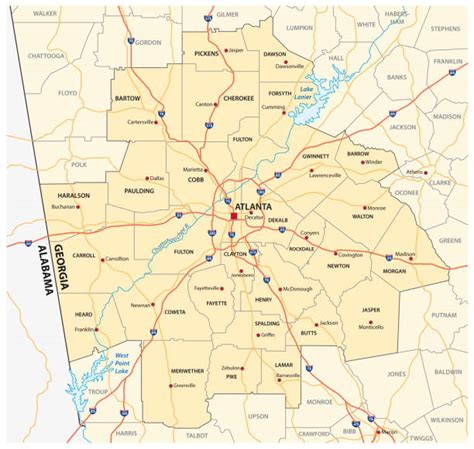 Atlanta Metro Area Map - Adrian Kristine