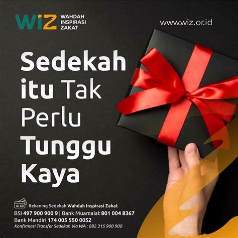 Sedekah Itu Tak Perlu Tunggu Kaya Wahdah Inspirasi Zakat