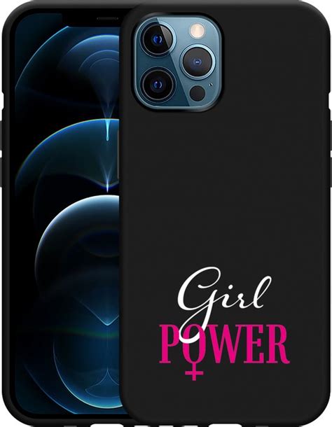 Cazy Hoesje Zwart Geschikt Voor IPhone 12 Pro Max Girl Power Bol