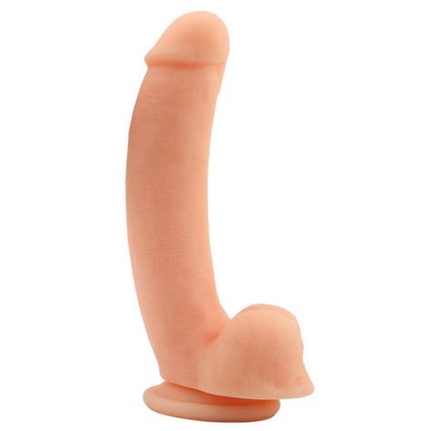 Gode Avec Testicules Boss Courbé Ventouse Ou Harnais 16 Ø 4 cm