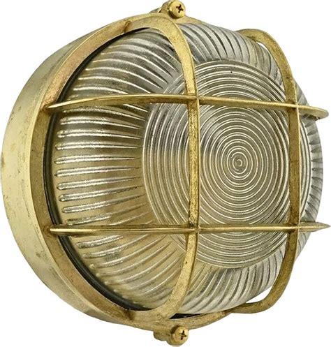 Athens Applique D Ext Rieur Hublot Lampe Ovale En Laiton Applique