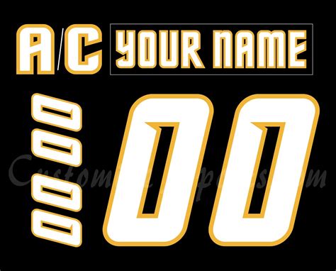 Cincinnati Cyclones Customized Number Kit for 2008-2009 3rd Jersey ...