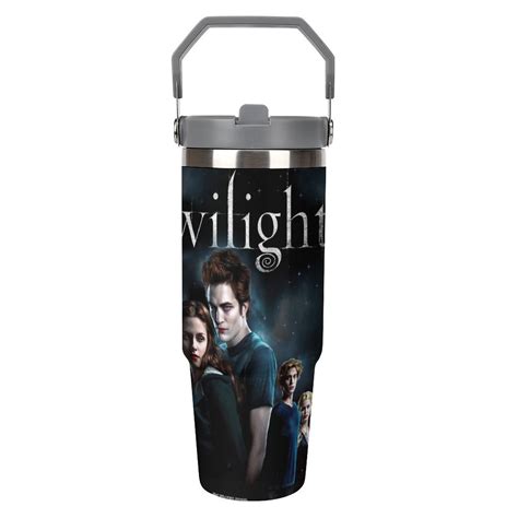 Twilight Saga Tumbler with Lid Straw Top Handle 30oz Leakproof Vacuum