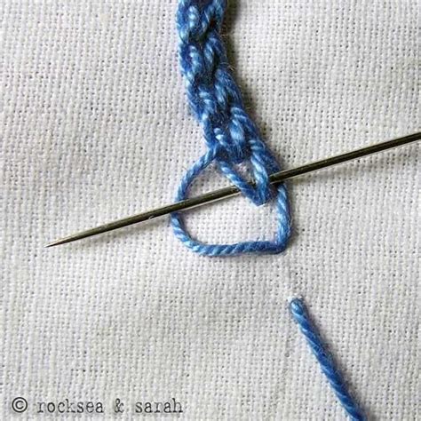 How To Do The Braided Chain Stitch Sarah S Hand Embroidery Tutorials