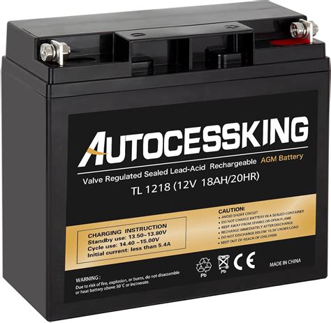 Amazon Autocessking V Ah Battery Rechargeable Lead Acid Agm