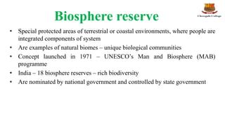 Biosphere reserves | PPT