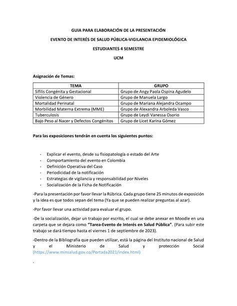 Guia Para Elaboraci N De La Presentaci N Guia Para Elaboracin De La