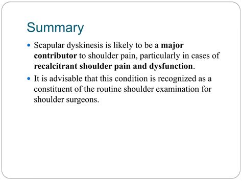 Scapular Dyskinesis Ppt