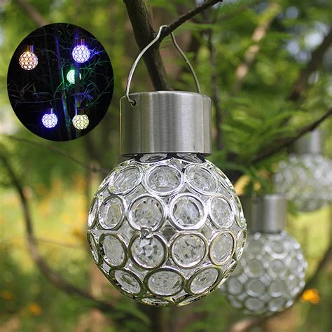 Art Decor Hanging Solar Light Led Ball Light Waterproof Outdoor Garden Yard Decoration Landscape