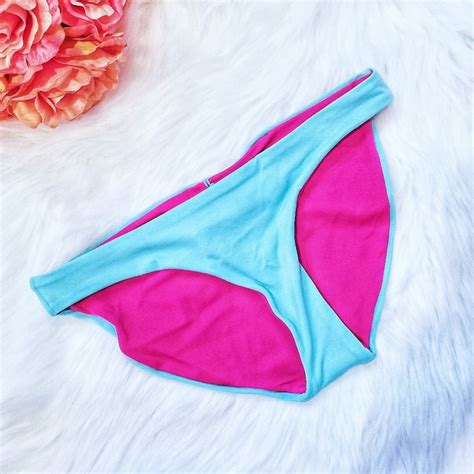 Pilyq Swim Nwt Pilyq Dreamy Blue Reversible Bikini Bottoms M Poshmark