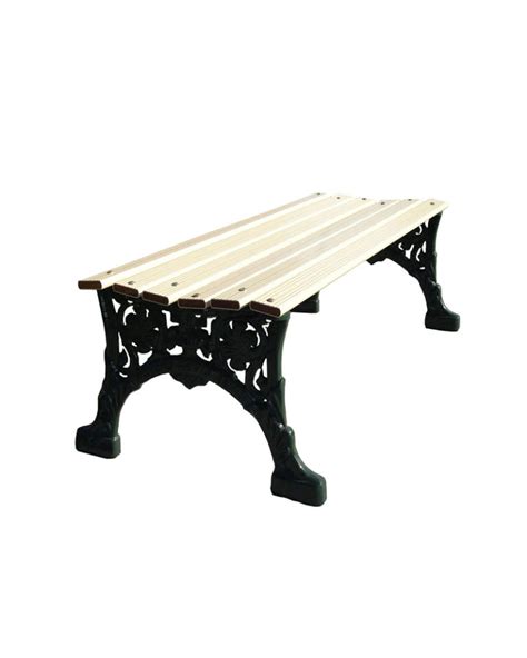 5ft Renaissance Bench Backless Cast Aluminum Frame Park Warehouse