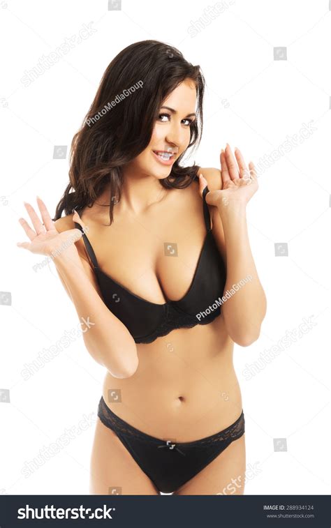 Sexy Brunette Woman Posing Lingerie Stock Photo Shutterstock
