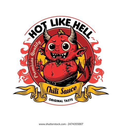 Hot Like Hell Chili Sause Original Stock Vector Royalty Free 2474355007 Shutterstock