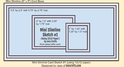 Mini Slimline Card Template 1 Using 1212 Paper Artofit