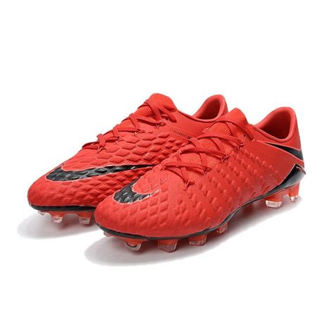 New Nike Hypervenom Phantom Iii Fg Football Boots Red Black