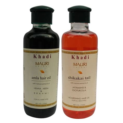 Khadi Mauri Amla Hair Oil And Shikakai Hair Oil Combo Pack Of