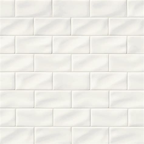 MSI Whisper White Handcrafted Glossy Ceramic Wall Tile For Bathroom