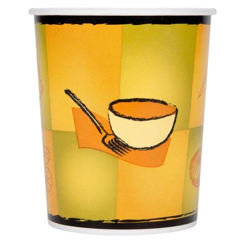 Huhtamaki 70432 Streetside Print 32 Oz Double Poly Paper Soup Hot