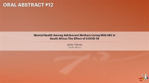 Mental Health Among Adolescent Mothers Living With Hiv In South Africa