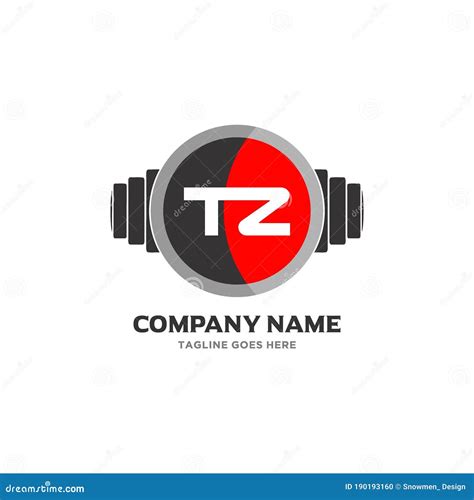 Tz Letter Logo Design Icon Fitness And Music Vector Symbol Stock Vector