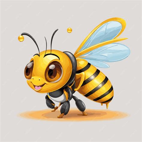 Premium Vector | Bee vector on a white background