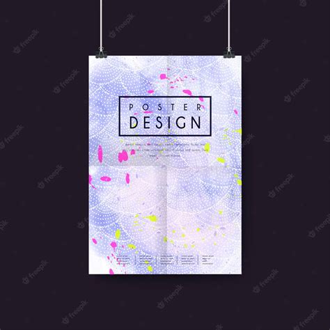 Premium Vector | Adorable purple poster template design