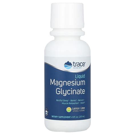 Trace Minerals ® Liquid Magnesium Glycinate Lemon Line 8 Fl Oz 237 Ml