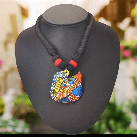 Peacock Leather Pendant - Handcrafted Jewelry | GITAGGED®