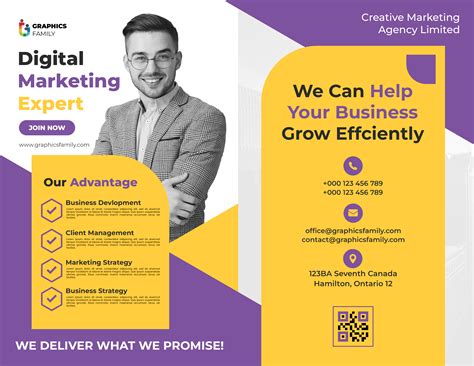 Digital Marketing Brochure Template – GraphicsFamily