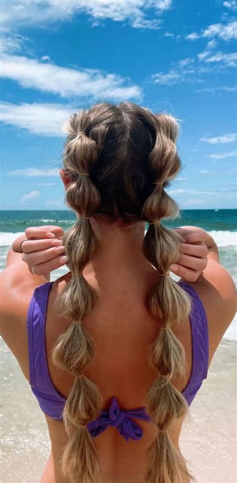 45 Cute Hairstyles for Summer & Beach Days : Beach Hair Double Bubble ...