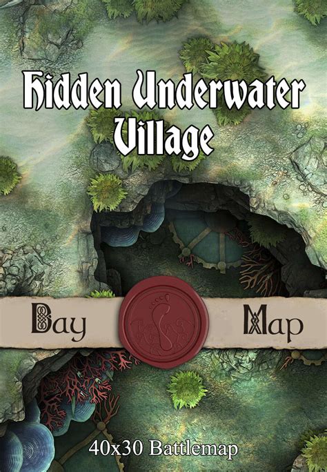 X Multi Level Battlemap Hidden Underwater Village Seafoot Games