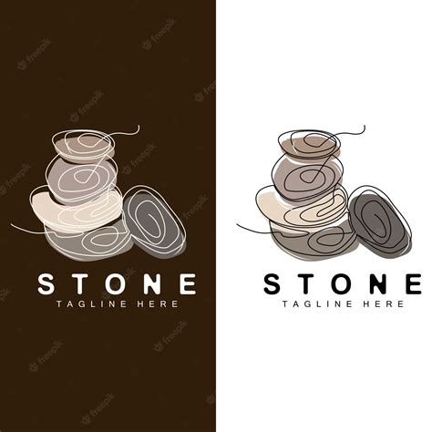 Premium Vector Stacked Stone Logo Design Balancing Stone Vector