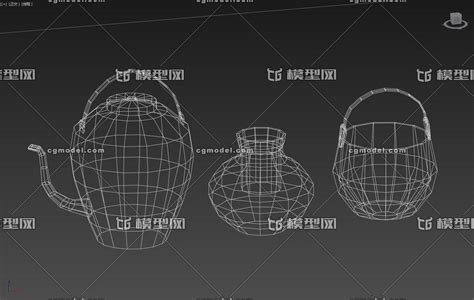 瓷瓶 水壶模型 杯具器皿模型库 3ds Maxmax模型下载 Cg模型网