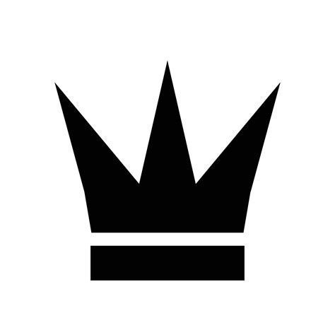 Black crown silhouette icon. 48668678 Vector Art at Vecteezy