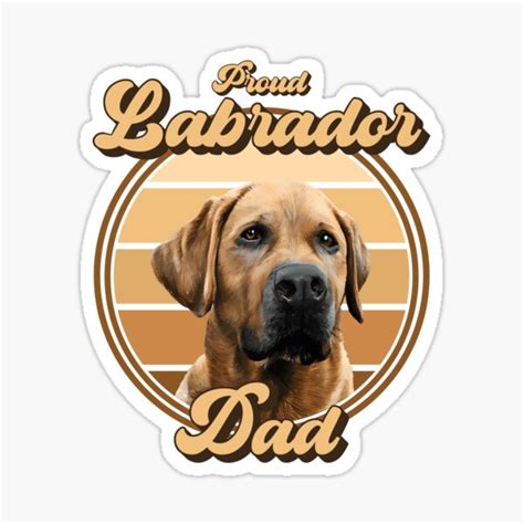 Foxred Labrador Retriever Dad Sticker For Sale By Sebek Art Redbubble