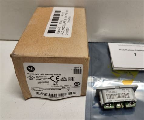 Allen Bradley Micrologix 1400 Memory Module 1766 Mm1 For Sale Online