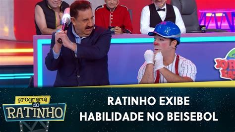 Ratinho Mostra Habilidade No Beisebol Programa Do Ratinho