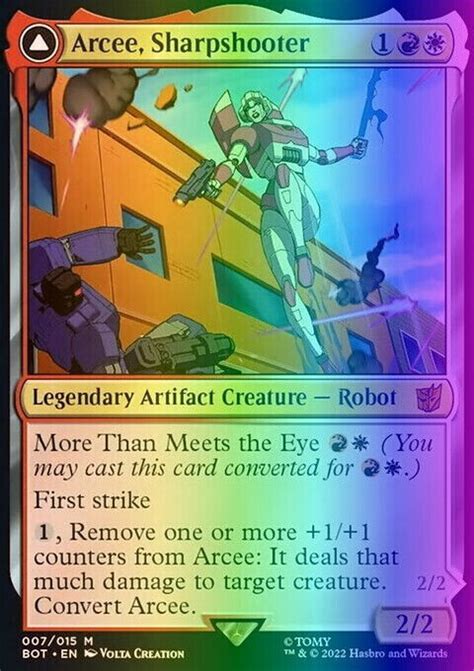 Mtg Magic The Gathering Arcee Sharpshooter 760 Transformers Lp Foil