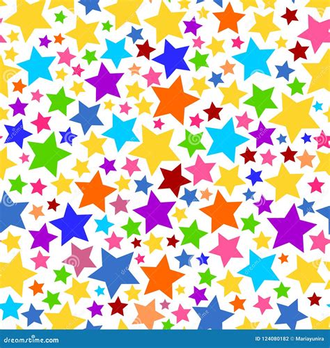 Colorful Transparent Seamless Star Background PNG Stock Photo