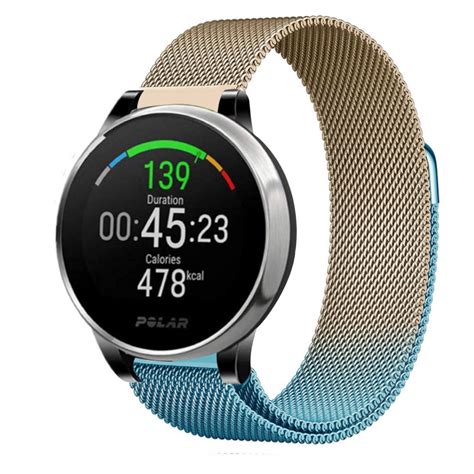 Polar Grit X Milanese Armband Blau Gold Smartwatcharmbaender De