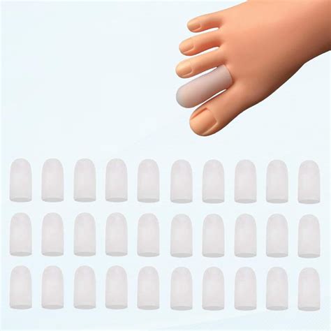 30-Piece Gel Toe Caps, Silicone Toe Protectors, Toe Sleeves to Protect ...