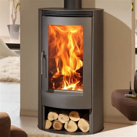 Deltas 10kw Curved Contemporary Multi Fuel Wood Burning Stove Modern